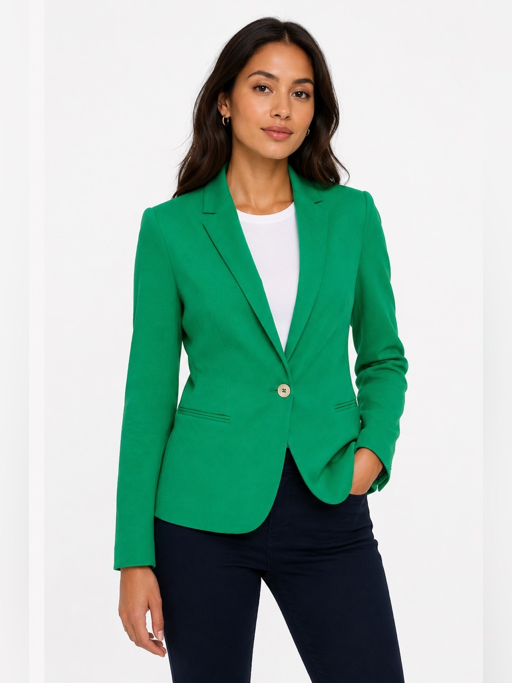 NWT Tommy Hilfiger Kelly Green Single Button Women's Blazer
